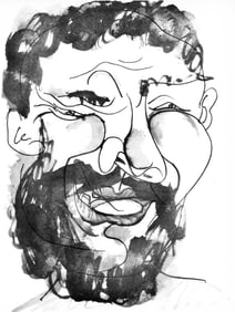 Pablo Picasso, Visage d'homme riant, a la barbe (Cramer 84; J./S. 77), 40 dessins de Picasso en
