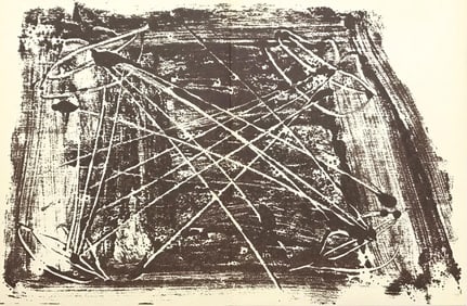 Antoni Tapies, Composition, Derriere le miroir, Limited Edition Lithograph