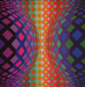 Victor Vasarely, Composition, Octogone, Limited Edition Heliogravure