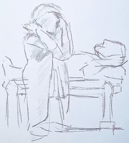 Oskar Kokoschka, Composition, Skizzenbuch der Italienischen Reise 1963, Limited Edition Lithograph