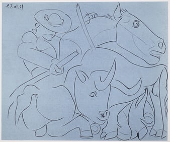 Pablo Picasso, La Pique cassee (Orozco 214), Grabados al linoleo, Limited Edition Linocut