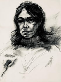 Ian Hornak, Renaissance Female Figure Study, 1963, Original Drawing