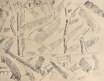 Fernand Leger, Paysage a Verdun, Dessins de Guerre 1915-16, Limited Edition Lithograph