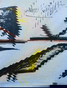 Bernard Buffet, Les deux oiseaux, Lithographs 1952-1966, Limited Edition Lithograph