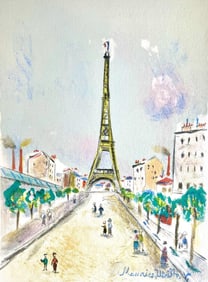 Maurice Utrillo, la Tour Eiffel, Paris Capitale, Limited Edition Lithograph