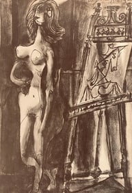 Pablo Picasso, Composition, Carnet de dessins de Picasso, Cahiers d'Art, Limited Edition Lithograph