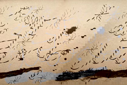 Joan Miro, Composition (Cramer 102; Mourlot 428-449), Derriere le miroir, Limited Edition Lithograph