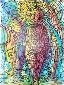 Jean Carzou, Composition, Ce Panorama du Bouddhisme, Limited Edition Lithograph