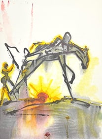 Salvador Dali, Le Cheval de Labeur, Les Chevaux de Dali, Fac-simile Signed, Limited Edition