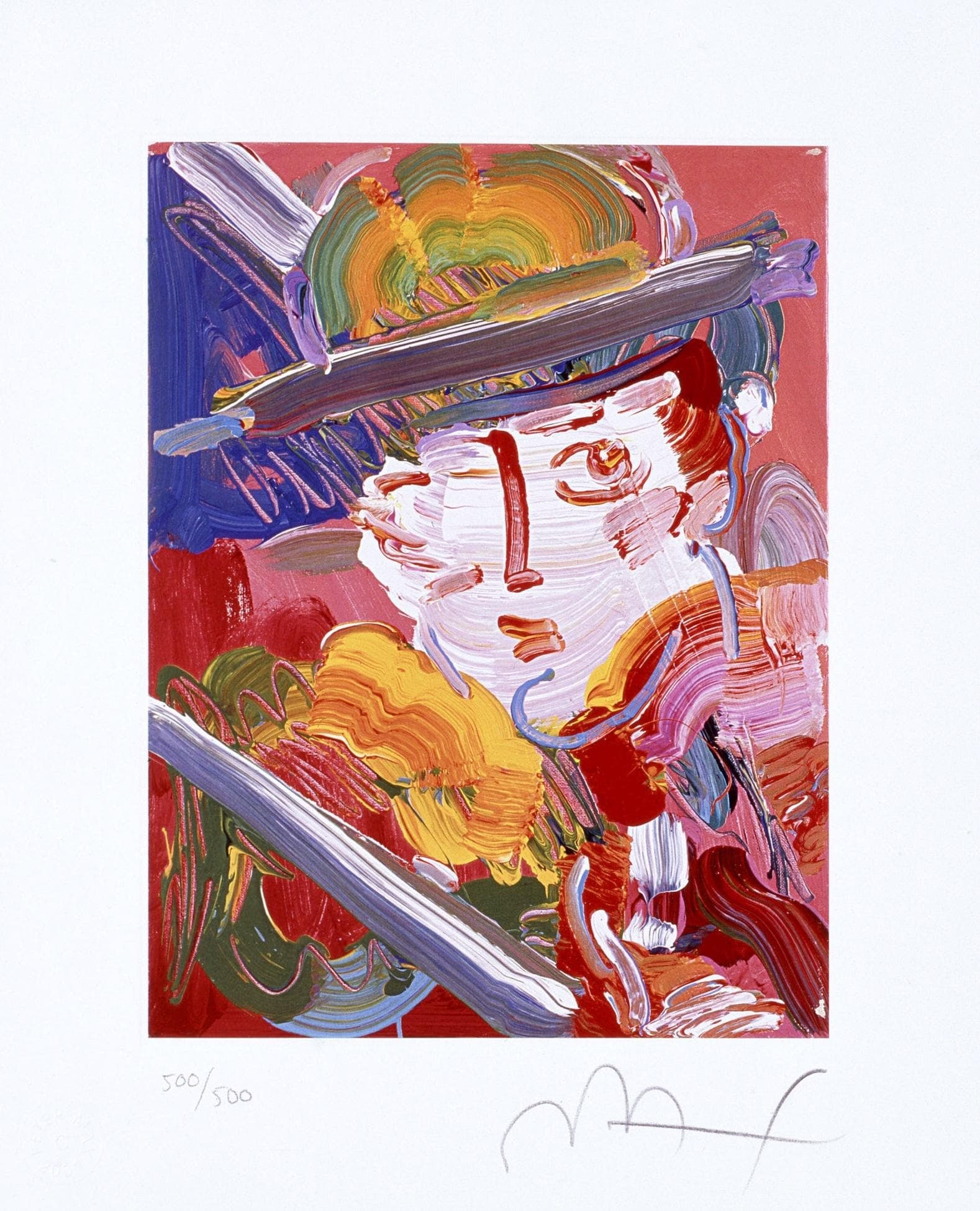 Peter Max, Abstract Zero, Hand Signed, Official Limited Edition Lithograph: Lithograph in colors on Lustro Saxony paper. Paper size: 11 x 9 inches. Inscription: Hand signed by Peter Max and numbered, as issued. Condition: Excellent. Notes: Published and printed by Via Max, In