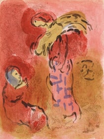 Marc Chagall, Ruth gleaning (Mourlot 117-46; Cramer 25), Drawings from the Bible by Marc Chagall,