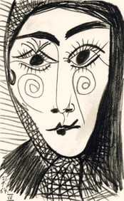 Pablo Picasso, 23.9.64 IV (Cramer 148), Le Gout du Bonheur, Limited Edition Mixed Media Lithograph