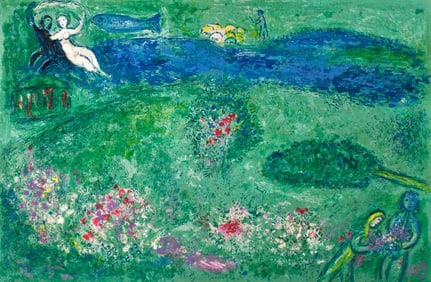 Marc Chagall, Le Verger, Daphnis et Chloe, Limited Edition Heliogravure