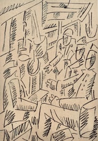 Fernand Leger, Soldats jouant aux cartes, Dessins de Guerre 1915-16, Limited Edition Lithograph