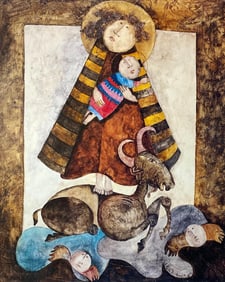 Graciela Rodo Boulanger, Adoration du Belier, Original Edition Offset Lithograph