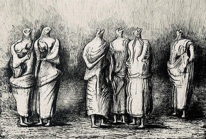 Henry Moore, Group of Draped Standing Figures, The Drawings of Henry Moore, Limited Edition