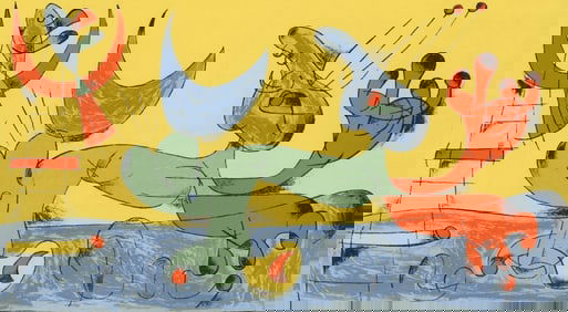 Joan Miro, Composition (Cramer 39), Joan Miro, Limited Edition Lithograph