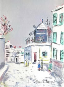 Maurice Utrillo, Montmartre (Moulin de la Galette), Paris Capitale, Limited Edition Lithograph
