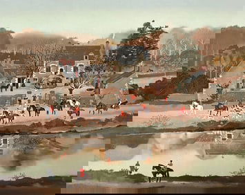 Michel Delacroix, La Sortie du Chenil, Limited Edition Lithograph