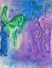 Marc Chagall, Arrivee de Dionysophane, Daphnis et Chloe, Limited Edition Heliogravure