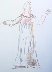 Oskar Kokoschka, Composition, Skizzenbuch der Italienischen Reise 1963, Limited Edition Lithograph