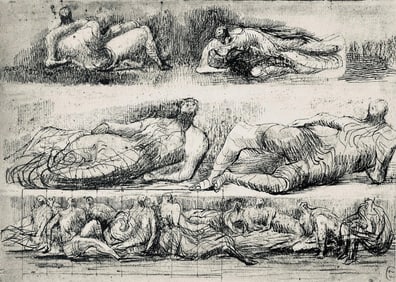 Henry Moore, Reclining Figures, The Drawings of Henry Moore, Limited Edition Lithograph
