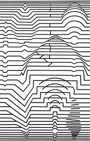 Victor Vasarely, Composition, Ondulatoires, Limited Edition Heliogravure