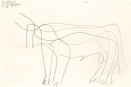 Pablo Picasso, 3.5.64. (Cramer 148), Le Gout du Bonheur, Limited Edition Mixed Media Lithograph