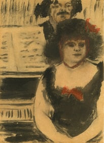 Edgar Degas, La Pianiste et le Chanteur, E. Degas Monotypes, Limited Edition Monotype