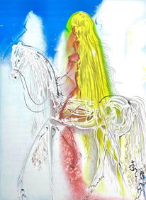 Salvador Dali, Dame Godiva, Les Chevaux de Dali, Fac-simile Signed, Limited Edition Lithograph
