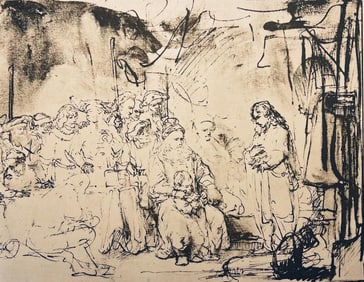 Rembrandt van Rijn, Joseph Telling His Dream, Drawings from the Bible, Limited Edition Collotype