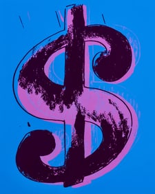 Andy Warhol, Dollar Sign, Blue, Official Limited Edition, Sunday B. Morning, Silkscreen