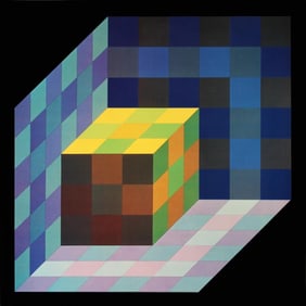 Victor Vasarely, Composition, Progressions I, Limited Edition Heliogravure
