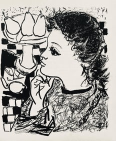 Andre Marchand, Composition, pierre a feu provence noire, Limited Edition Lithograph