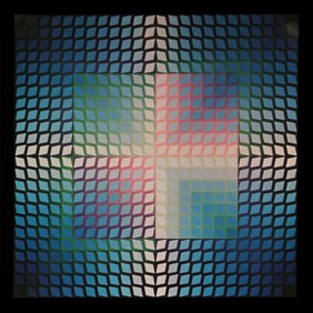 Victor Vasarely, Composition, Progressions I, Limited Edition Heliogravure