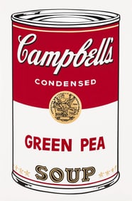 Andy Warhol, Campbell's Soup, Green Pea, Official Edition, Sunday B. Morning, Silkscreen