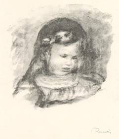 Pierre-Auguste Renoir, Claude Renoir la tete baissee, Les Lithographies de Renoir, Limited Edition