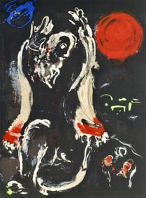 Marc Chagall, Isaiah (Mourlot 117-46; Cramer 25), Drawings from the Bible by Marc Chagall, Verve: