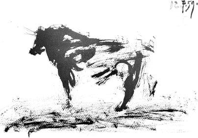 Pablo Picasso, Composition (Bloch 1276; Czwiklitzer 23), Toros y Toreros, Limited Edition Lithograph