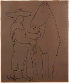 Pablo Picasso, Picador et Cheval (Orozco 214), Grabados al linoleo, Limited Edition Linocut