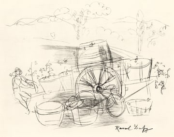 Raoul Dufy, Vendanges, Vins, Fleurs et Flammes, Limited Edition Lithograph
