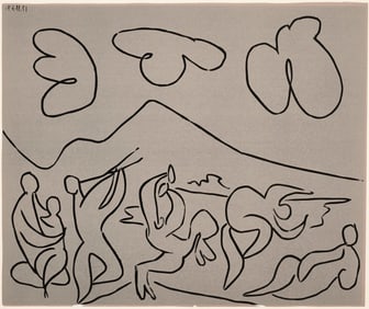 Pablo Picasso, Bacchanale (Orozco 214), Grabados al linoleo, Limited Edition Linocut