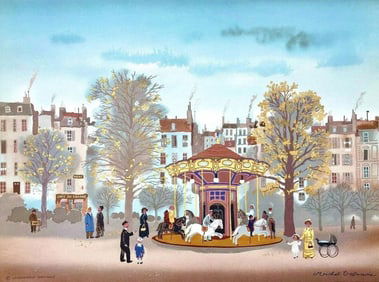 Michel Delacroix, Carousel, Limited Edition Lithograph