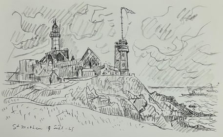 Paul Signac, St-Matthieu. Le Semaphore, Signac Dessins, Limited Edition Lithograph