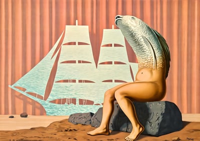Rene Magritte, Un Seduisant Navire d'eau de Mer, Les Enfants Trouves de Magritte, Limited Edition