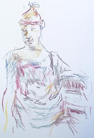 Oskar Kokoschka, Composition, Skizzenbuch der Italienischen Reise 1963, Limited Edition Lithograph