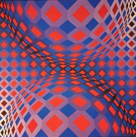 Victor Vasarely, Composition, Octogone, Limited Edition Heliogravure