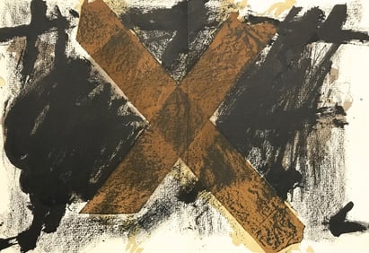 Antoni Tapies, Composition, Derriere le miroir, Limited Edition Lithograph