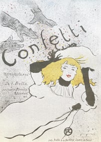 Henri de Toulouse-Lautrec, Confetti, TLautrec, Philadelphia Museum of Art, Limited Edition