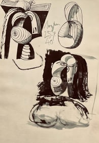 Pablo Picasso, Composition, Carnet de dessins de Picasso, Cahiers d'Art, Limited Edition Lithograph